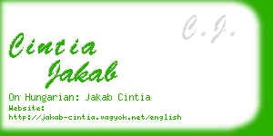 cintia jakab business card